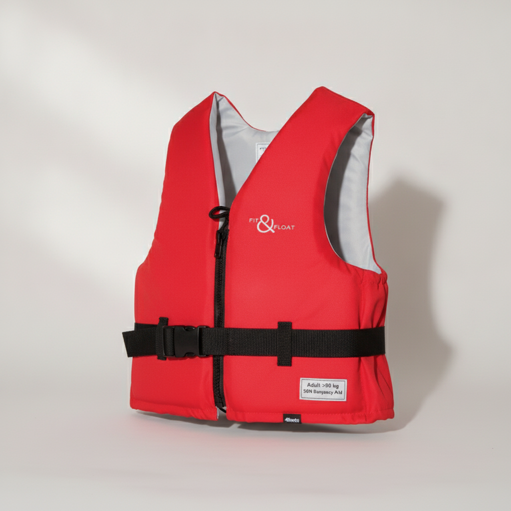 Fit & Float Buoyancy Aid 50N ISO Adult >90kg Red Life Jacket