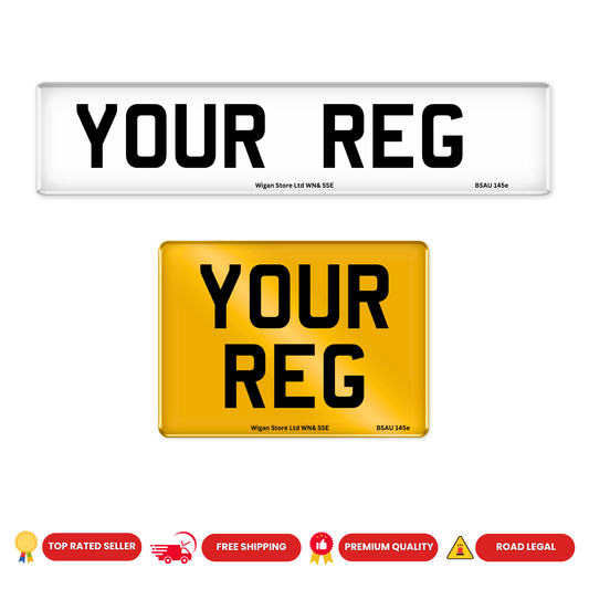 Pair of Standard Front and 11"x8" Rear Plate 4x4 in 3D, 4D, GHOST, 4D Matte, 4D Matte Ghost