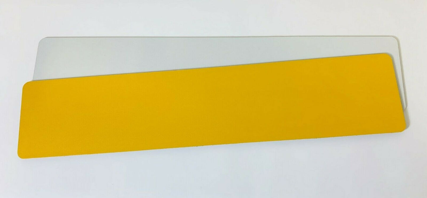 20x BLANK Road Legal Acrylic & Reflective Car Number Plates Front Rear 520x111mm