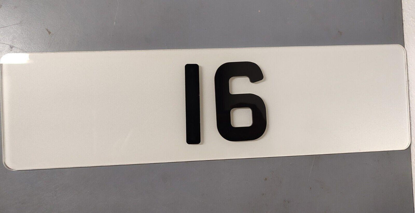 18 inch 16 inch, 14 inch, 13.5 inch, 11 inch Short Number Plate Printed, 3D Gel, 4D, 4D plus 3D, GHOST, 4D Matte, 4D Matte Ghost - Leigh Number Plates
