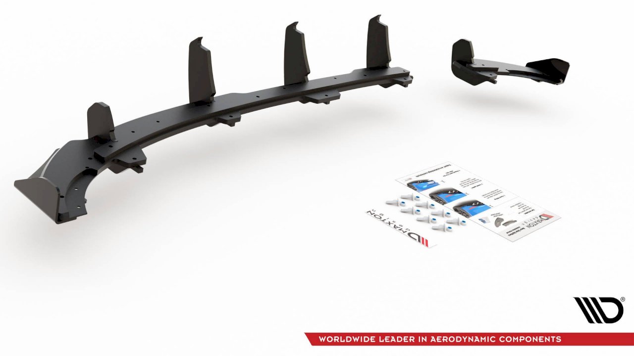 Maxton Design - STREET PRO REAR VALANCE (+FLAPS) VW POLO GTI MK6 (2017-2021)