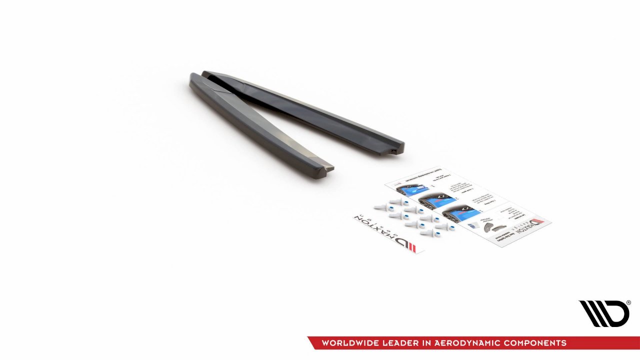 Maxton Design - REAR SIDE SPLITTERS V1 SKODA OCTAVIA RS MK4 (2020-2024)