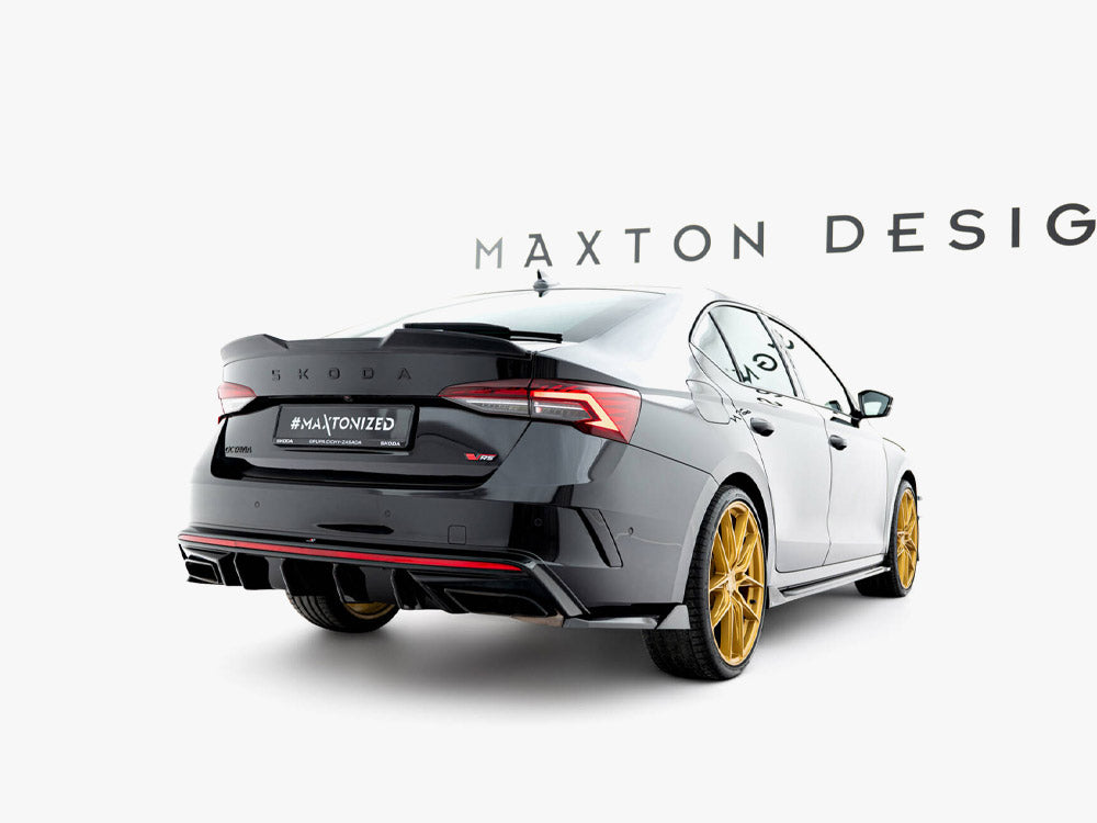 Maxton Design - Rear Side Splitters V.8 Skoda Octavia RS Liftback / Estate Mk4 Facelift