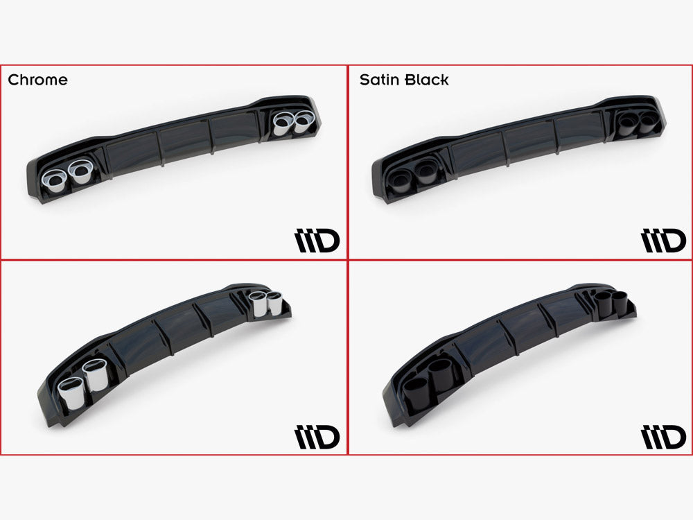Maxton Design - Rear Valance + Exhaust Ends Imitation Audi A6 S-Line / S6 C8 / C8 Facelift
