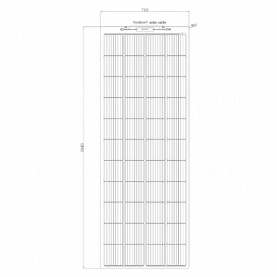 270W Semi-Flexible 9-busbar Fibreglass Solar Panel with ETFE | 4Boats