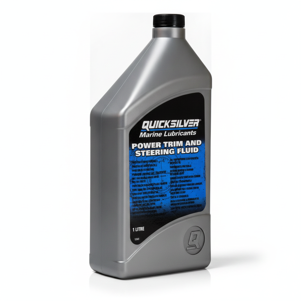 Mercury Quicksilver Power Trim & Steering Fluid 8oz 92-858074K01 Marine Grade