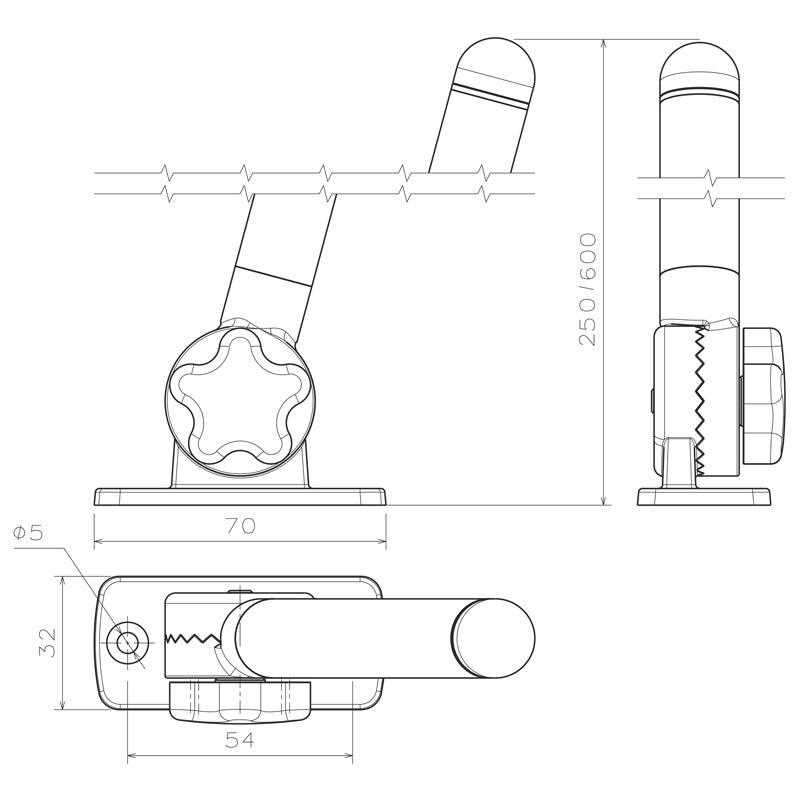 MICRO LED 25 cm All-round White Plug-in Pole Light | 4Boats