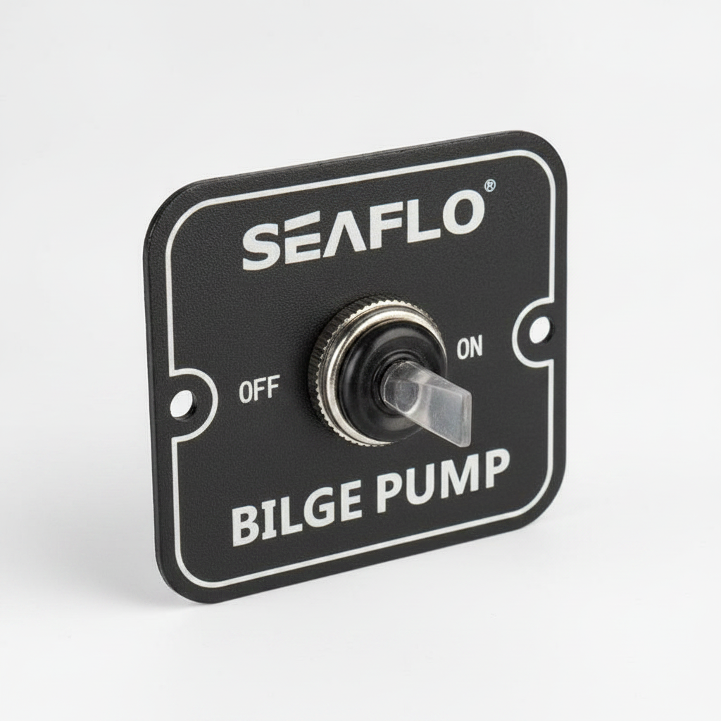 SEAFLO Marine Bilge Pump 2-Way Switch Panel 12V/24V ON-OFF Aluminum SP02