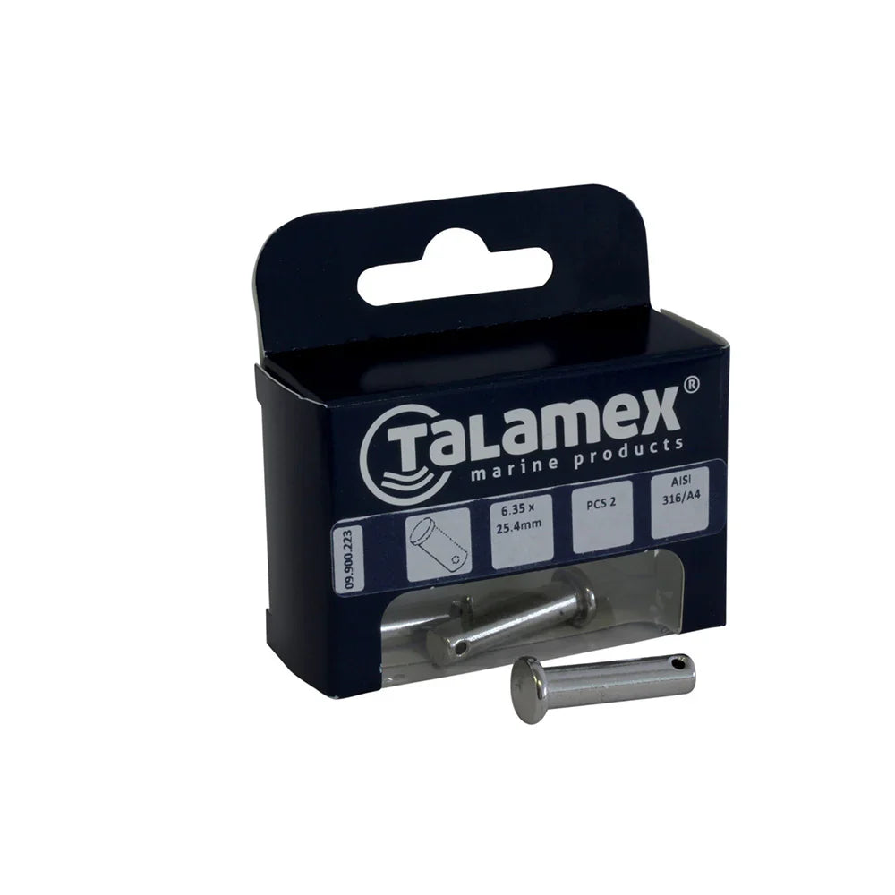 Talamex Clevis Clevis Clevis Pin 6.35 mm x 25.4 mm | 4Boats