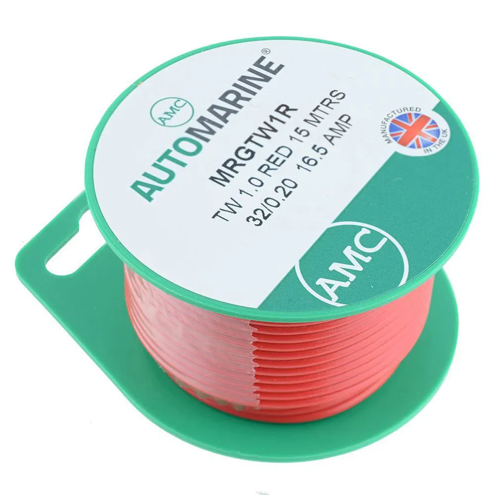 AMC Thin Single-core Cable 2 mm² Red Mini Reel 8 m | 4Boats
