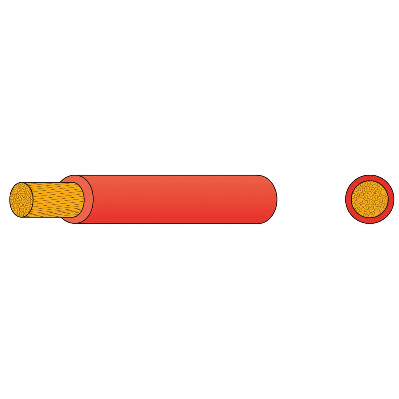 AMC Flexible Battery Cable Red 16 mm² x 10 m | 4Boats