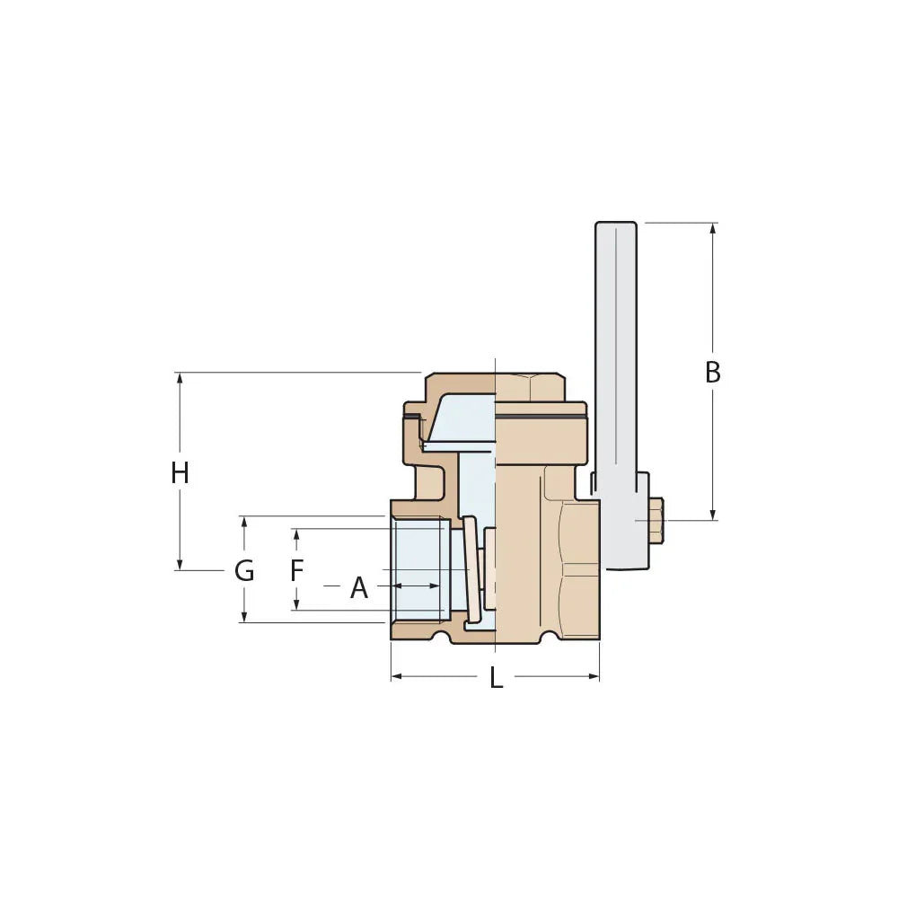 Guidi Bronze Quick-Closing Gate Valve 1 in | 4Boats