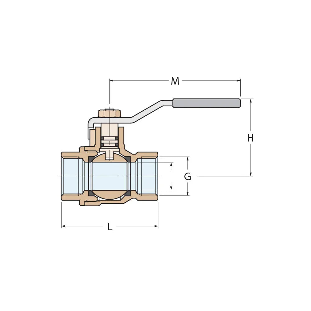 Guidi Nickel-Plated Brass Lever Ball Valve, Male BSP 1-1/4 in | 4Boats