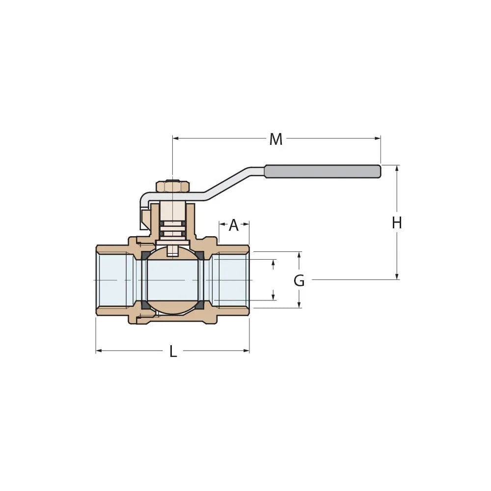 Guidi Nickel G 1-1/2 Male Full-Flow Lever Ball Valve | 4Boats