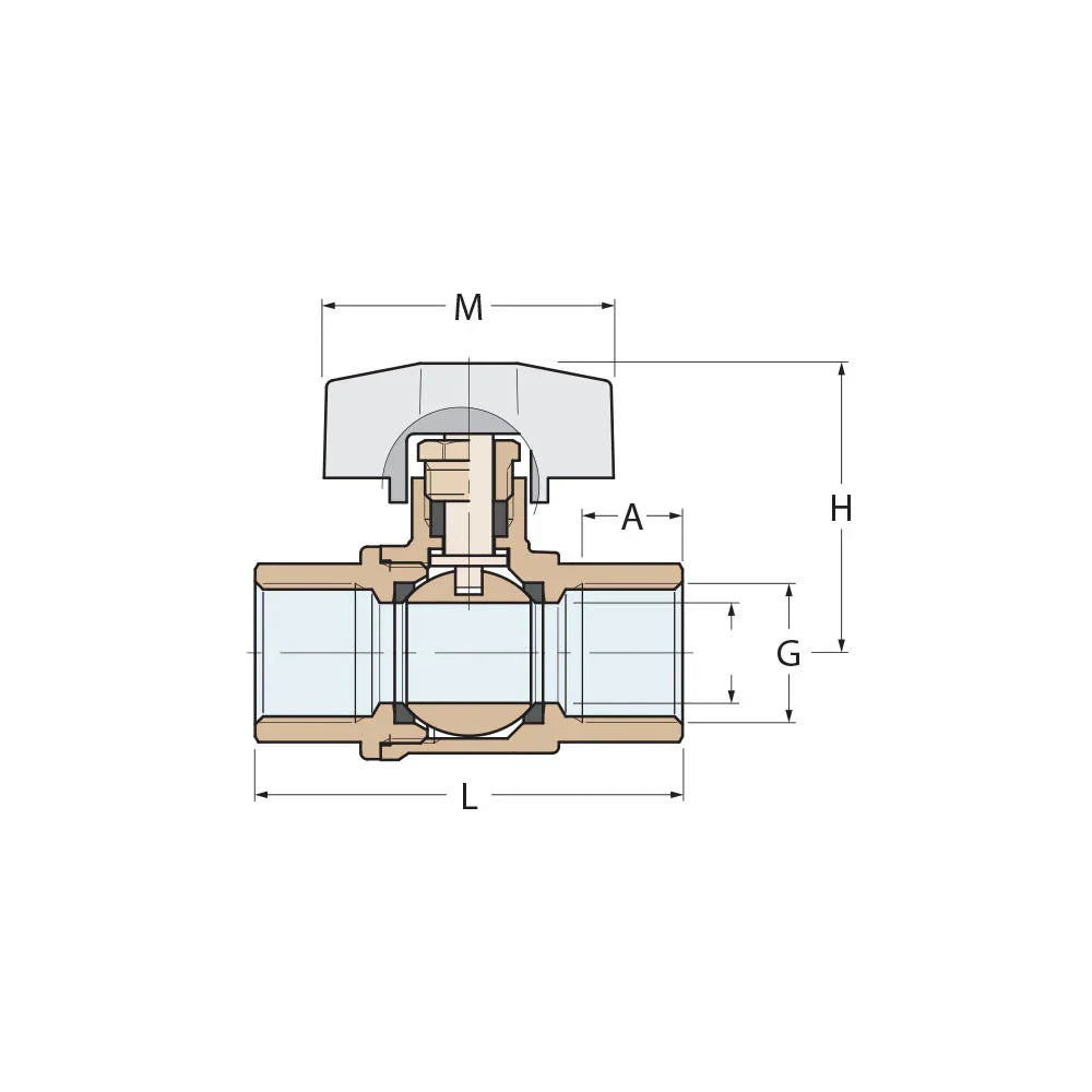 Guidi Nickel 2000 Series Ball Valve 3/8 in BSPP, Nickel-Plate | 4Boats