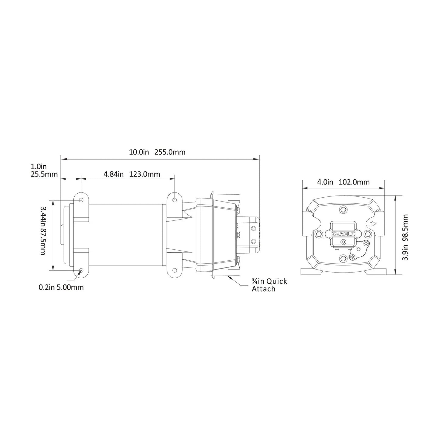 Seaflo Water 41 Series 12V Water Pressure Pump – | 4Boats