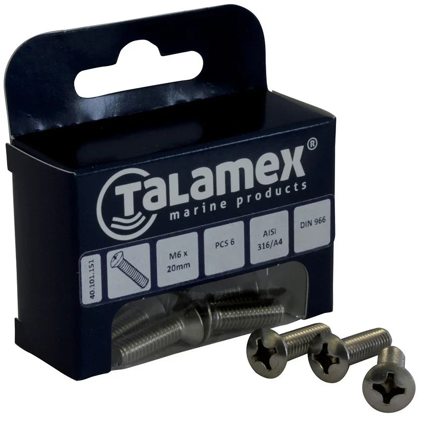 Talamex Raised M4 × 30 mm Raised Head Screw, Phillips | 4Boats