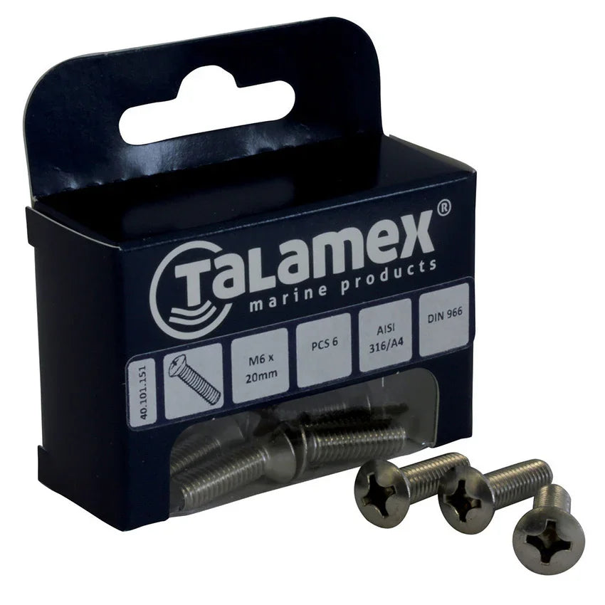 Talamex Raised Head Screw M6 × 30 Phillips | 4Boats