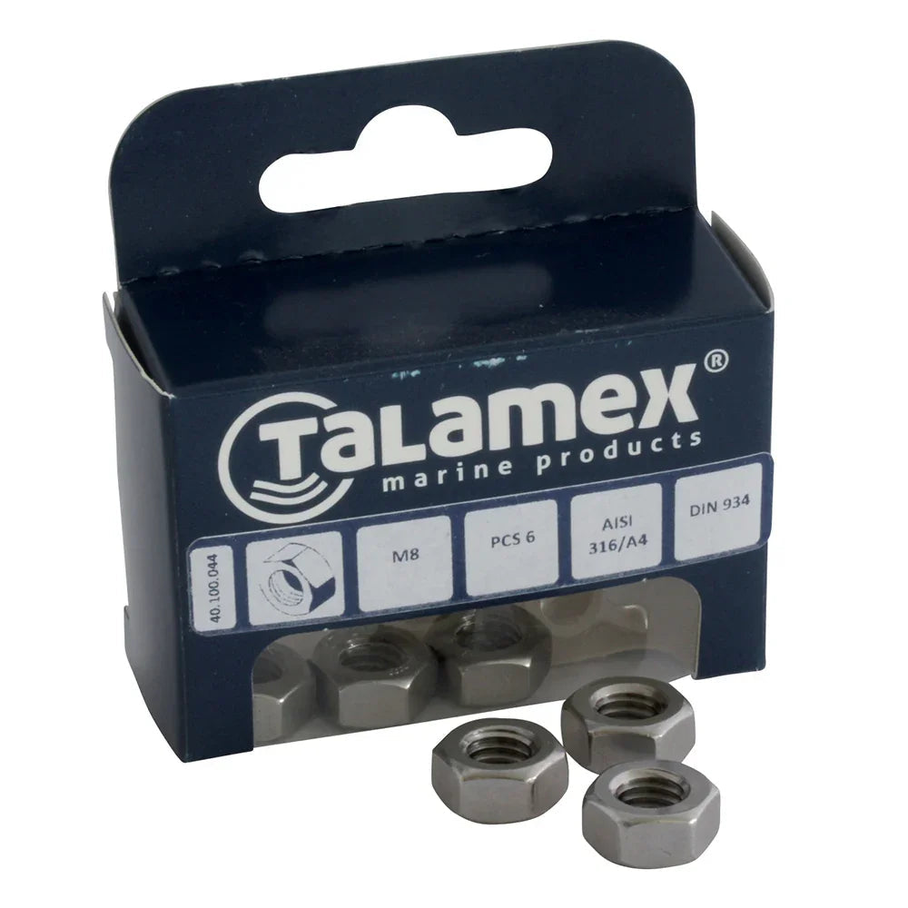 Talamex Hexagon Hexagon Hexagon Nut M4 | Metric M4 hexagon nu | 4Boats