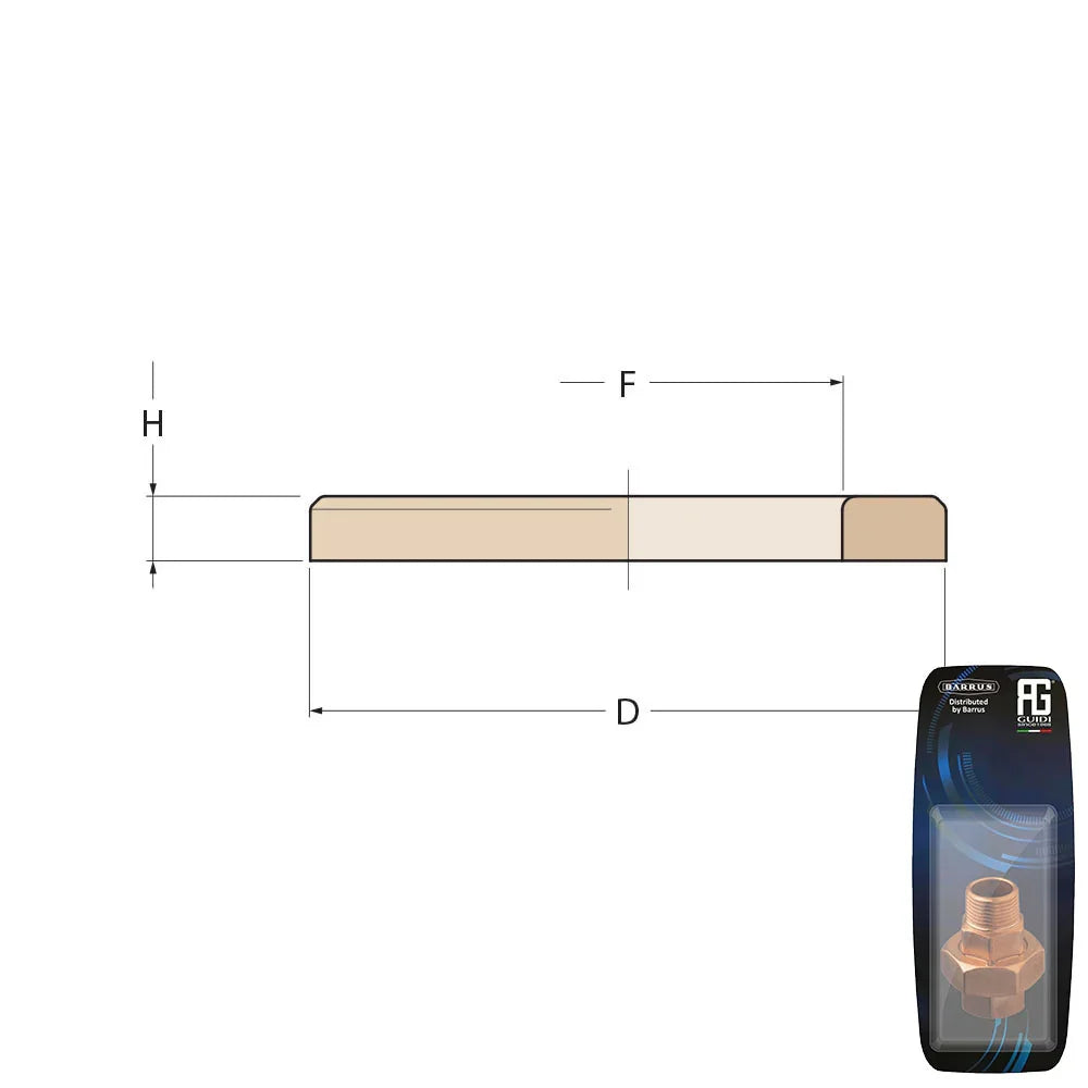 Guidi Brass Heavy Series Washer 2 in (50.8 mm) - Retail Pack | 4Boats