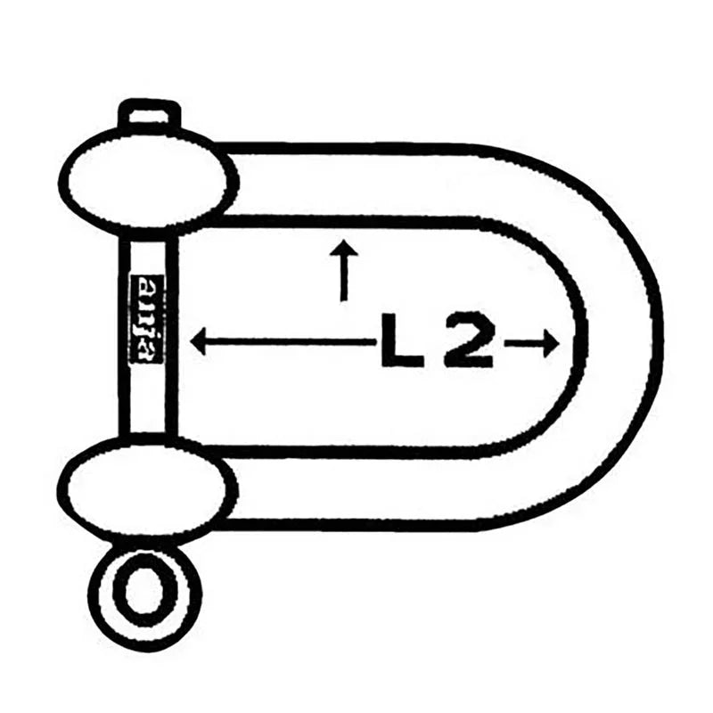 Talamex 16mm Galvanised D-Shackle Heavy Duty Marine Boat Rigging 08.102.016
