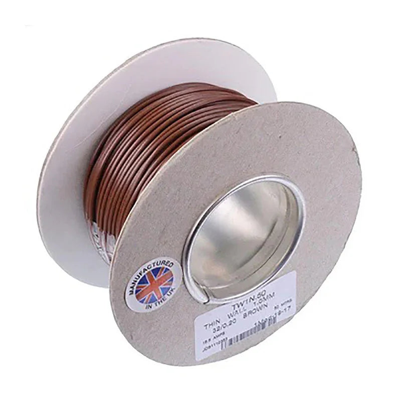 1.0 mm² Thin-Wall Cable 32/0.20 mm - 50 m Brown | 4Boats