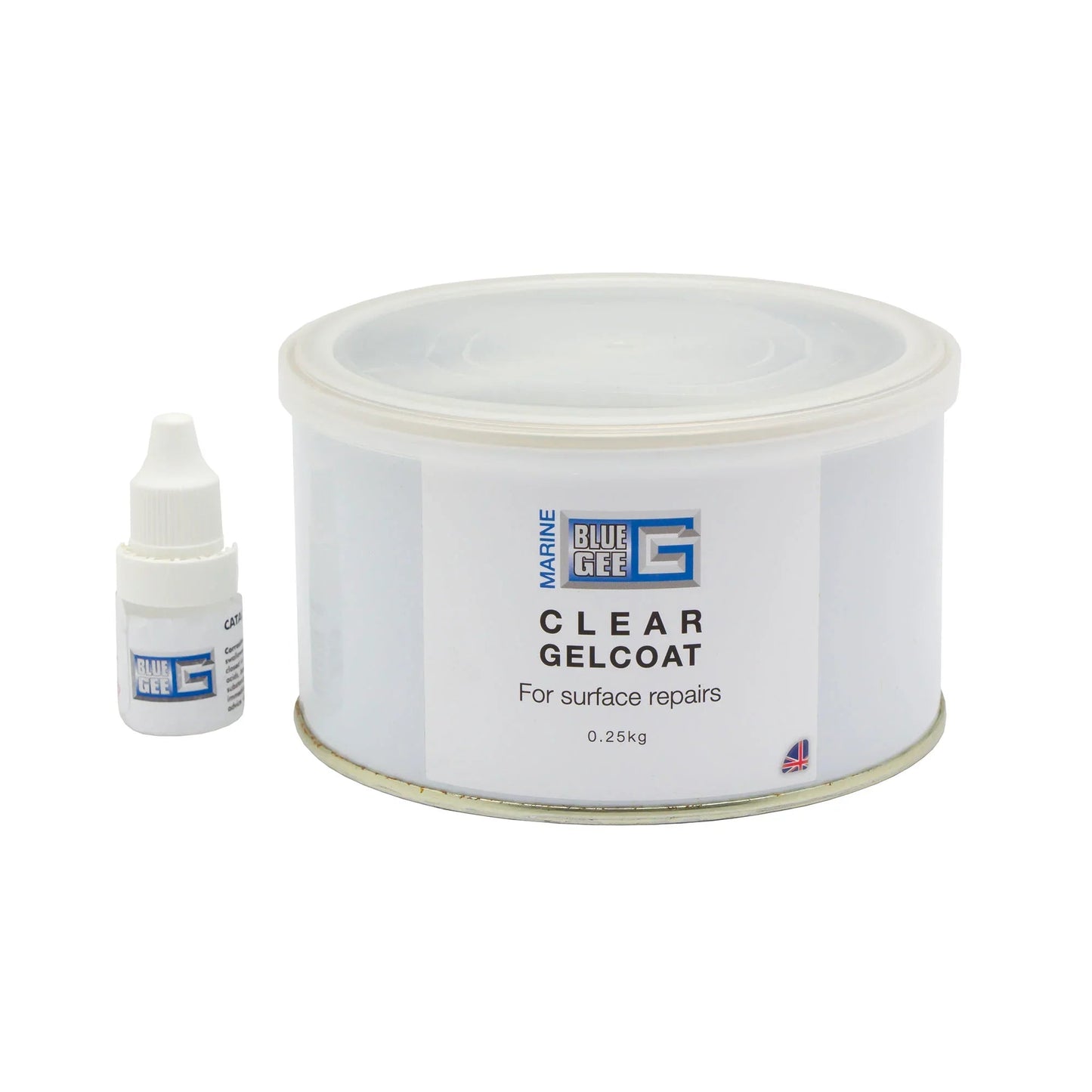Blue Gee Clear Gelcoat + Catalyst 2.5kg Marine Grade GRP Boat Repair BG18000