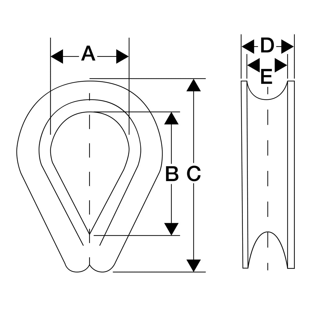 Talamex Thimbles Stainless 10 mm - Rope Eyelets | 4Boats