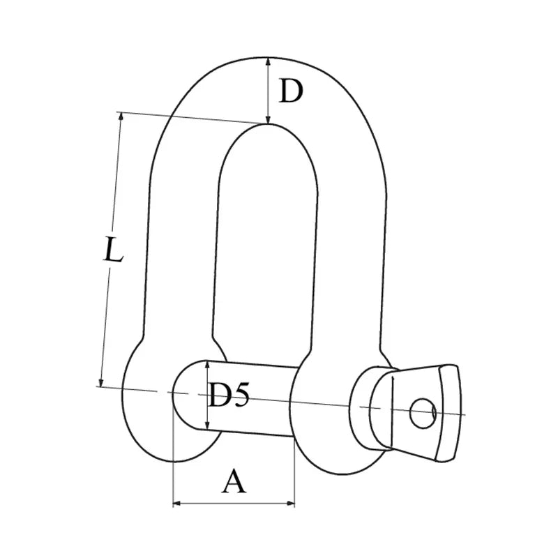 Talamex Shackle Shackle Shackle D Short 4 mm | 4Boats
