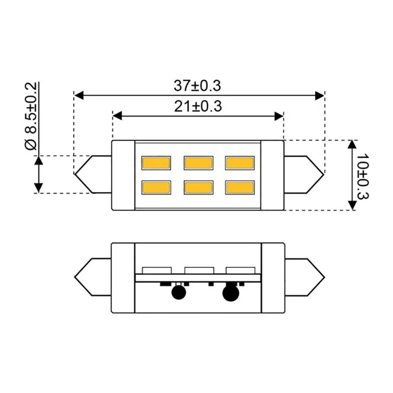 Talamex S-Led S-Led S-Led 3 Festoon 10-30V 37 mm CW | 4Boats