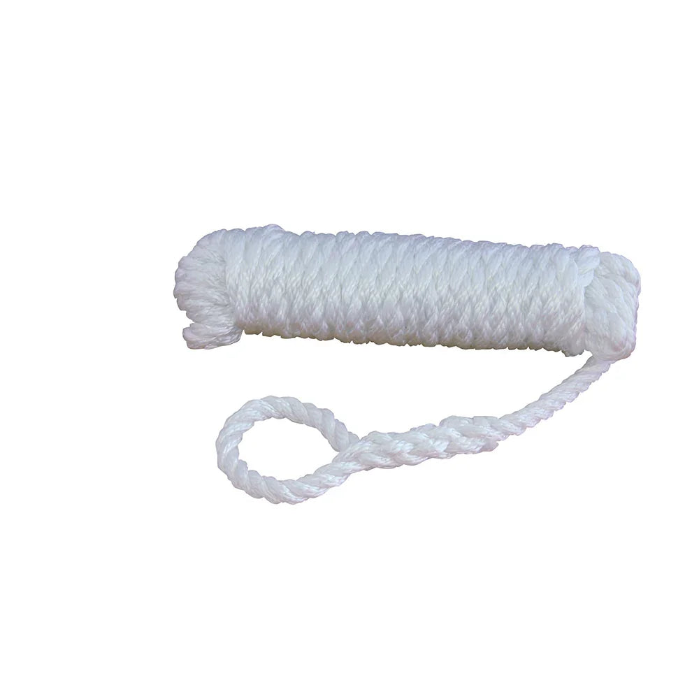 Talamex Fenderline White 8mm x 2.5m Pair (2 Pack) Spliced Eye Boat Rope 01.222.008