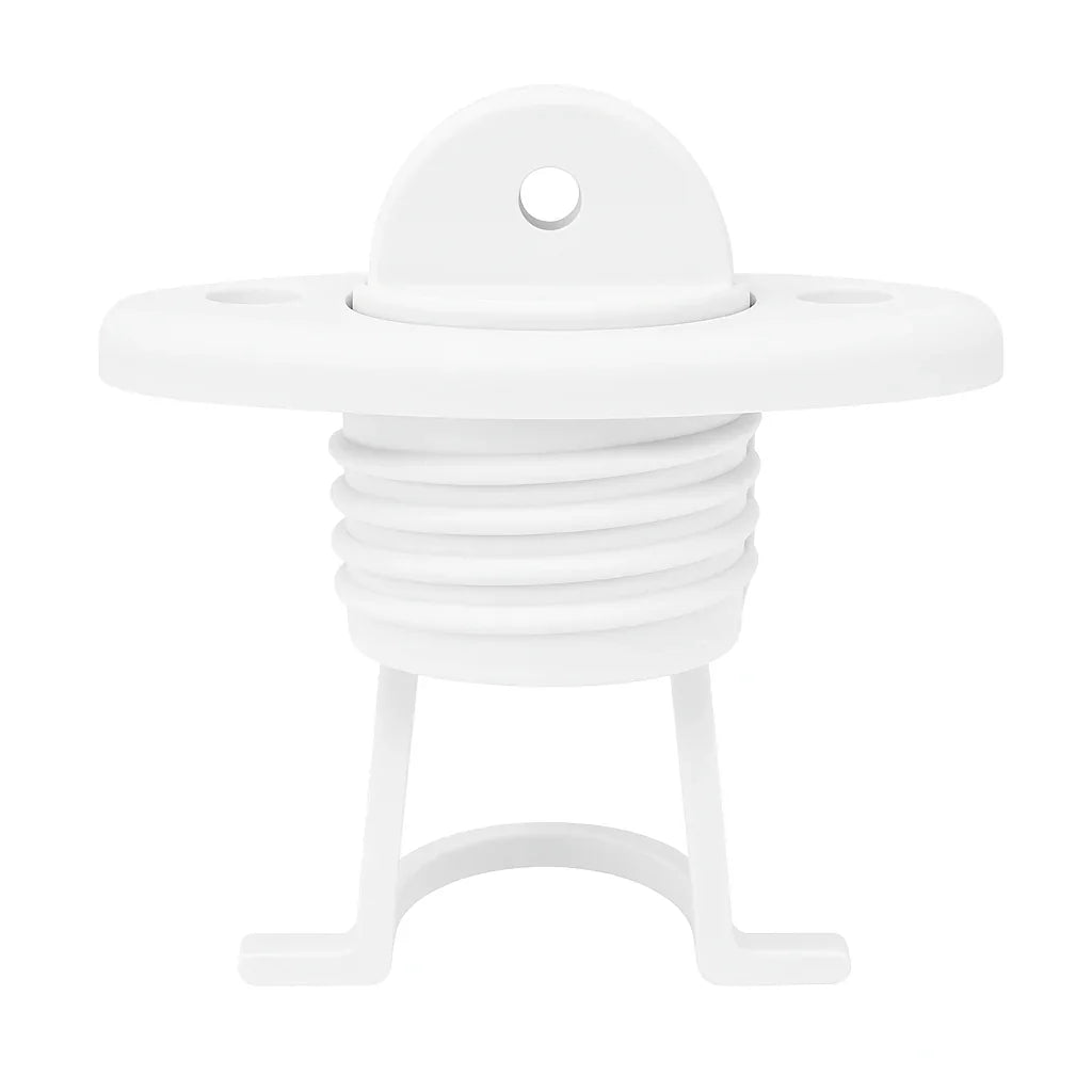 Drain Socket Captive Plug Oval 60 × 30 mm White | 4Boats