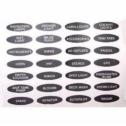 BEP Label Set 2 for CSP6 Switch Panels - Pack of 5 | 4Boats