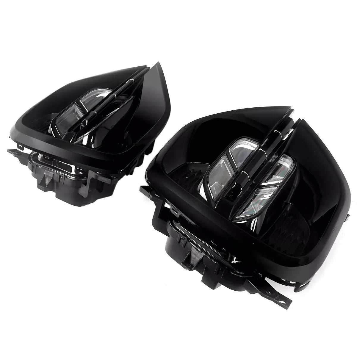 Quad LED Fog Lights Kit Switch Wires Fog Light Assembly Car Signal Light Plug and Play