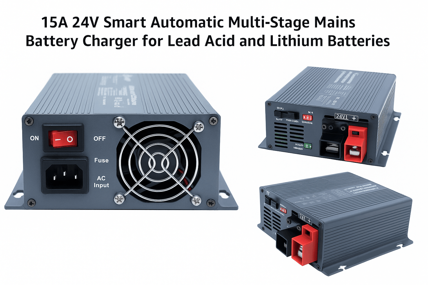 15A 24V Smart Automatic Battery Charger — Multi‑Stage | 4Boats