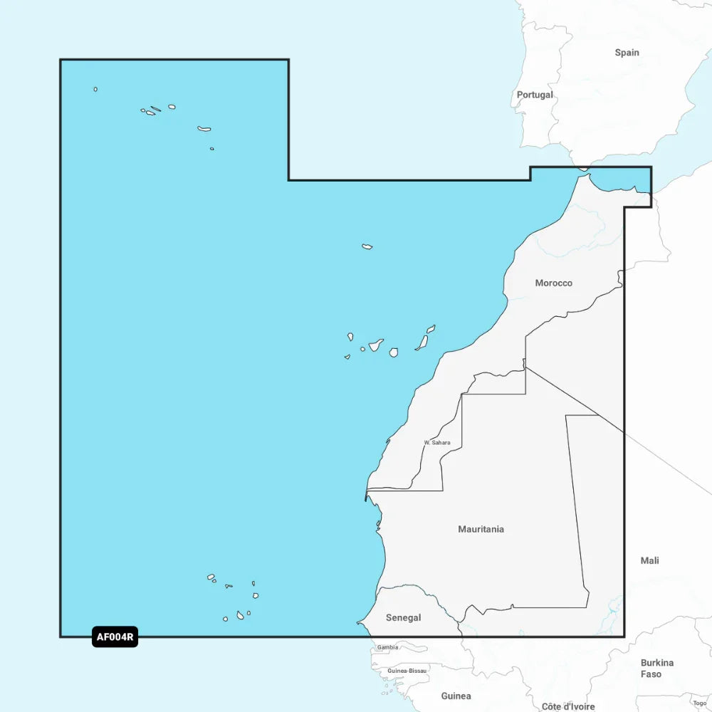 Garmin Navionics + Chart: AF004R - Africa, Northwest