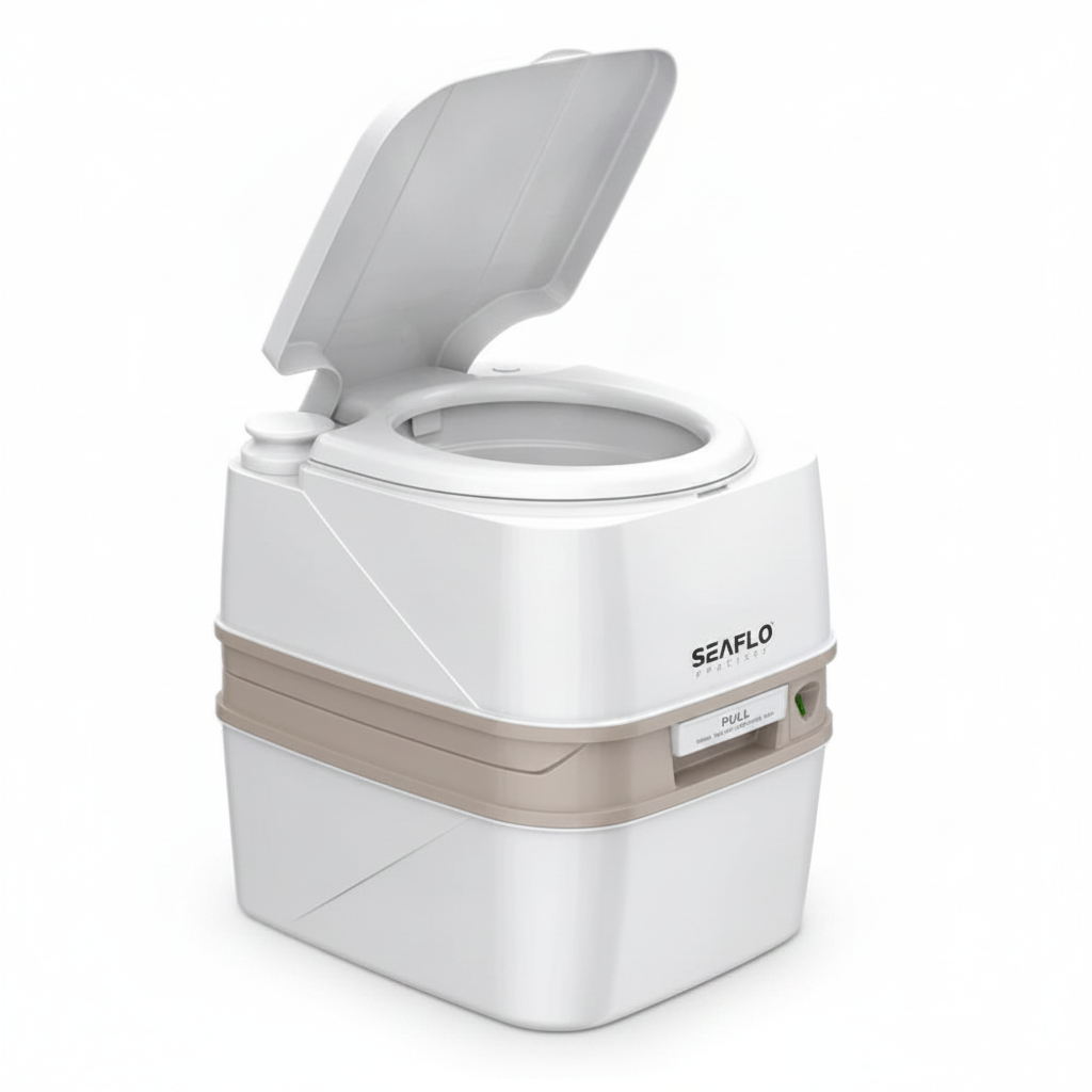SEAFLO 18L Premium Portable Travel Toilet PT1803 Boat RV Caravan Camping Piston