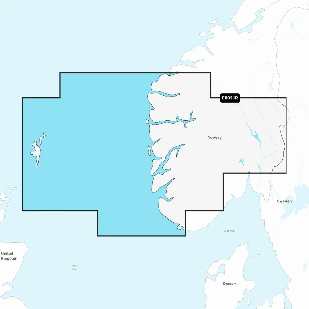 Garmin Navionics+ Chart: EU051R - Norway, Lista to Sognefjord