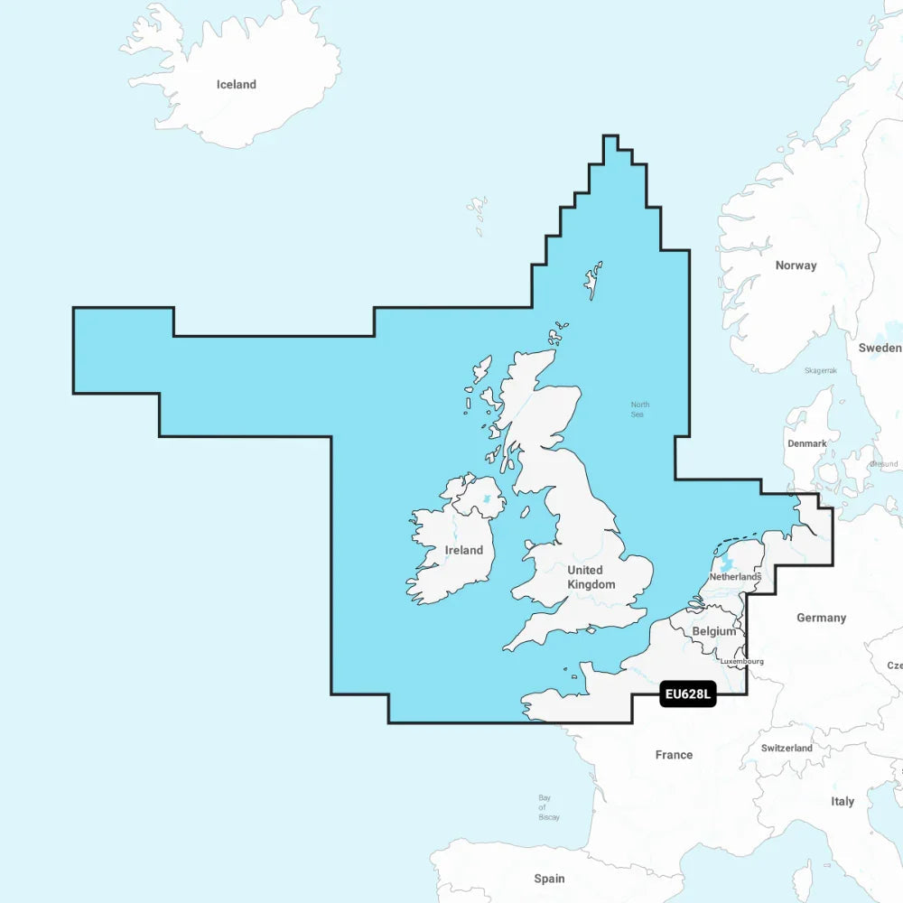 Garmin Navionics+ Chart: EU628L - U.K., Ireland & Holland