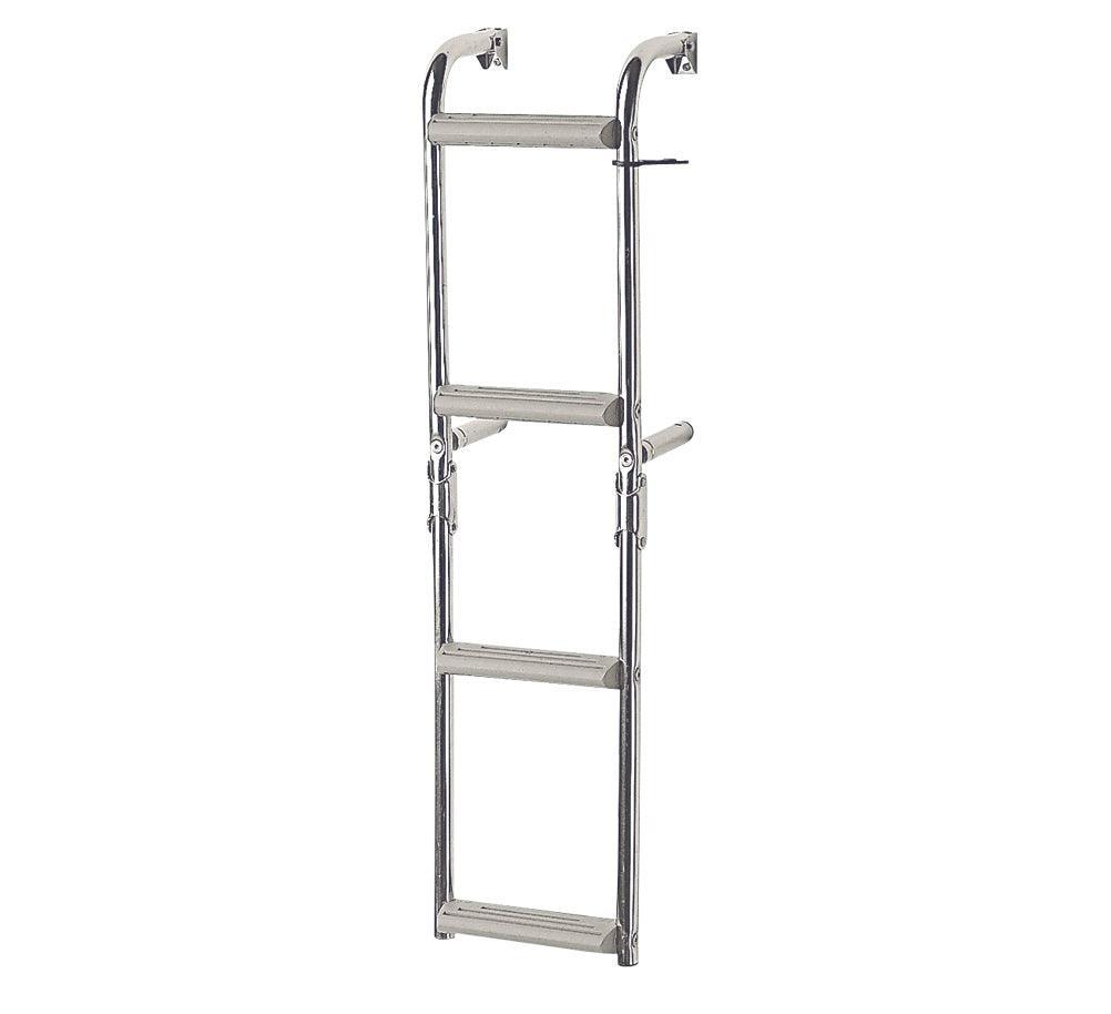 Foldable Ladder AISI 316 Narrow Transom 2+2 Steps | 4Boats