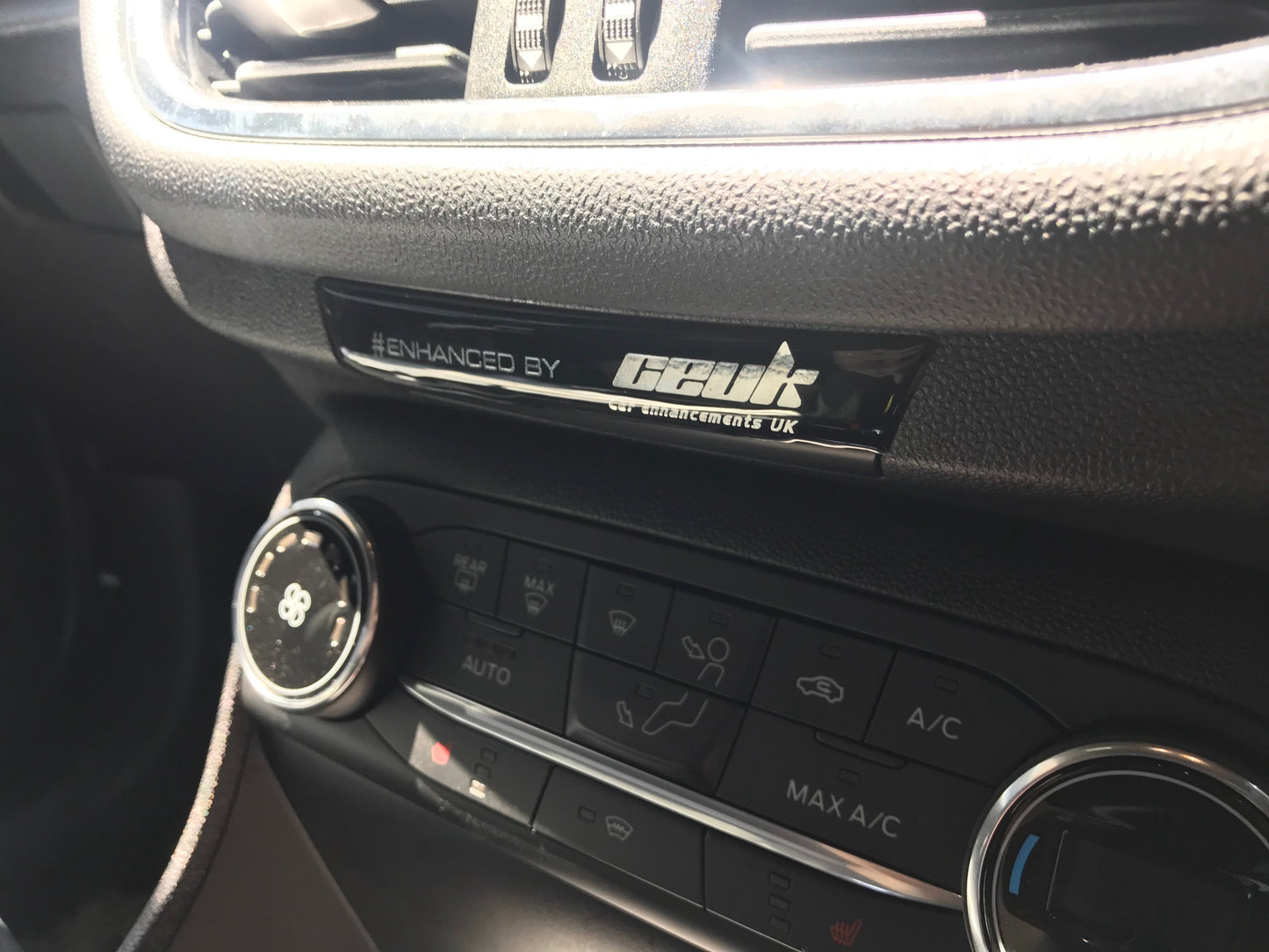 MK8 Fiesta Passenger Airbag Light Gel Overlay | “Enhanced by CEUK” Badge
