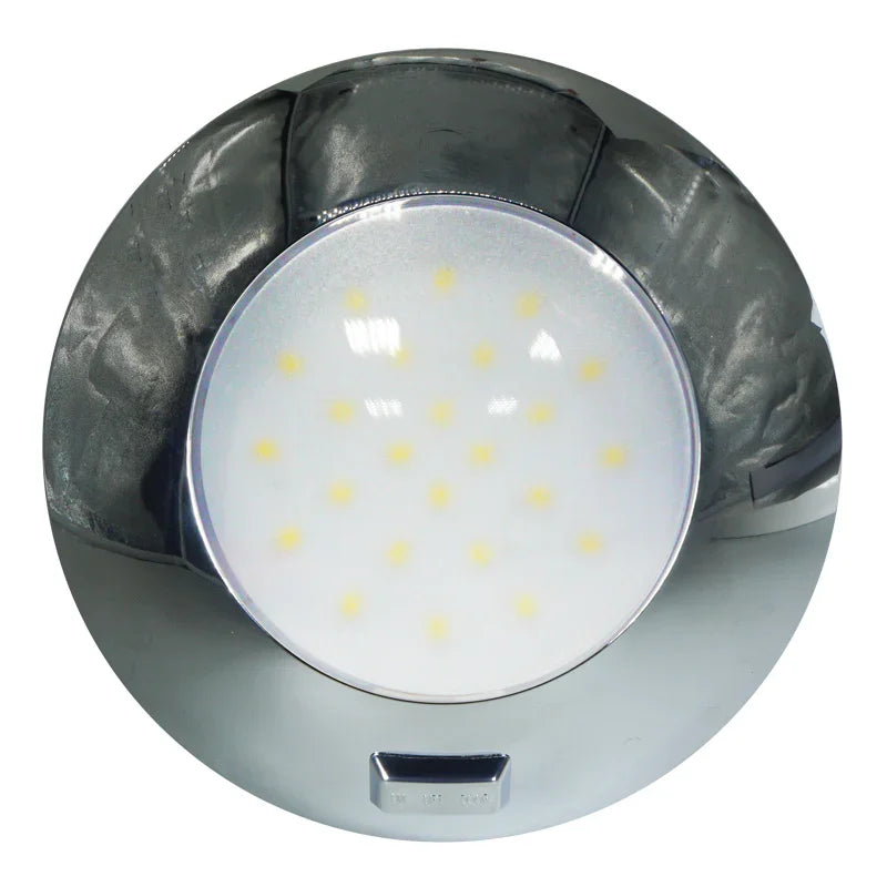 AquaLED Dome Round Chrome 4.8W 12/24V Dome Light | 4Boats