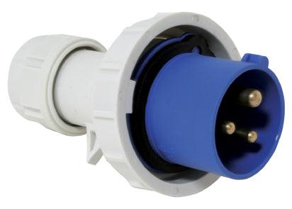 Lalizas 90397 Marine Shore Power Male Plug 16A 230V Blue with Safety Ring
