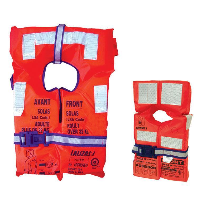 Lalizas SOLAS Adult Lifejacket 150N MED Marine Safety Commercial 70169 No Light