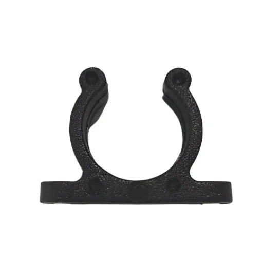 20mm Black Plastic Support Clip Screwed | Nuova Rade 45198 | Marine Pipe Hose