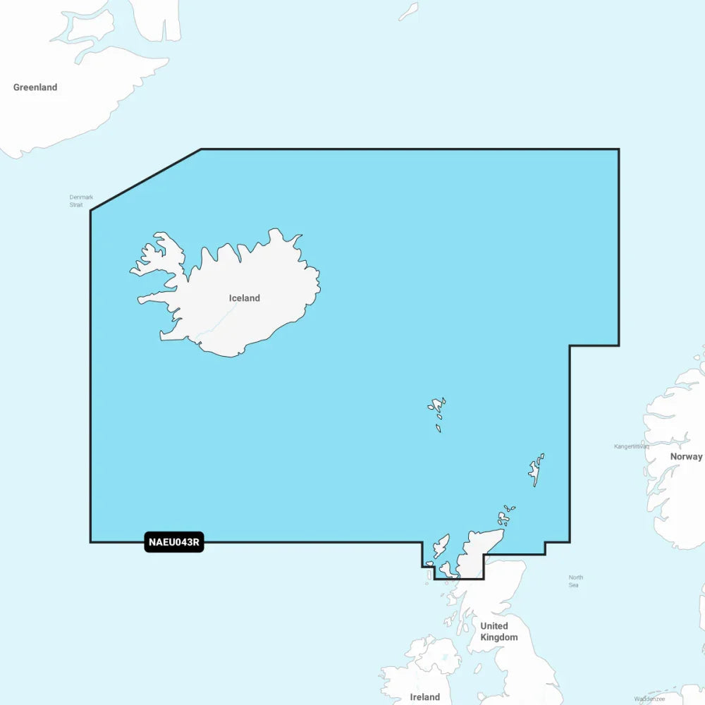 Navionics + EU043R Chart | Iceland to Orkney | 4Boats