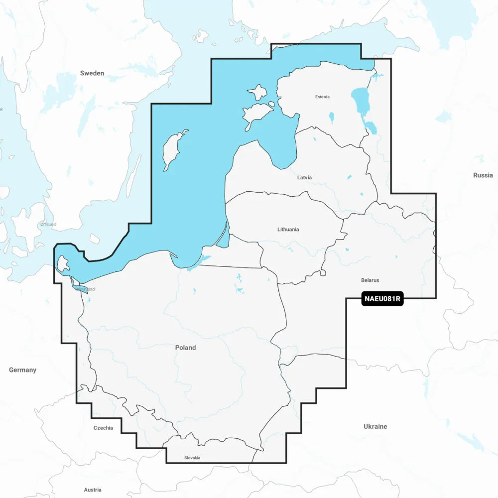 Navionics + EU081R Chart: Baltic Sea East Coast | 4Boats