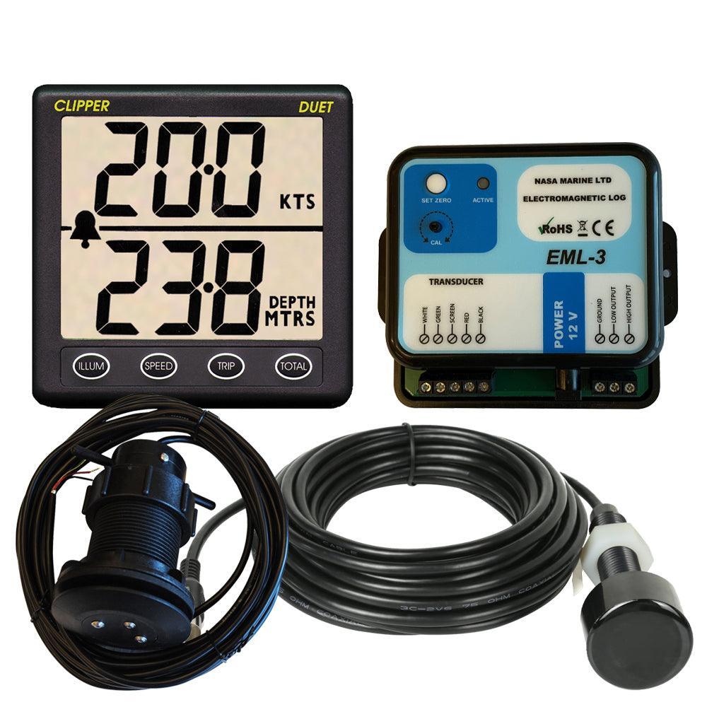 NASA Marine Clipper Duet System with EML-3 Electromagnetic Log & Depth Transducer