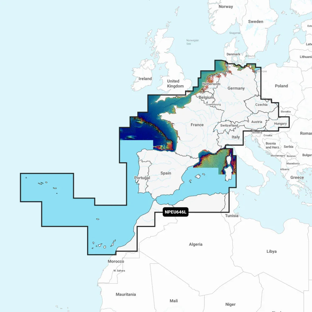 Navionics Platinum+ Large Chart: EU646L - Europe, Central & West