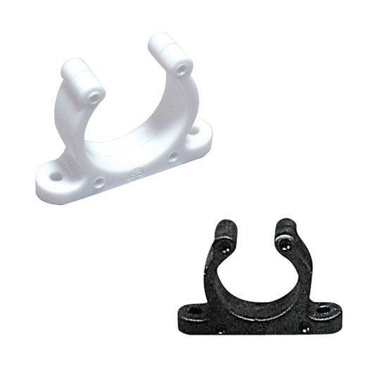 15mm Black Plastic Support Clip Screw-Fix Boat Pipe Cable Tube Clamp X 20PCS